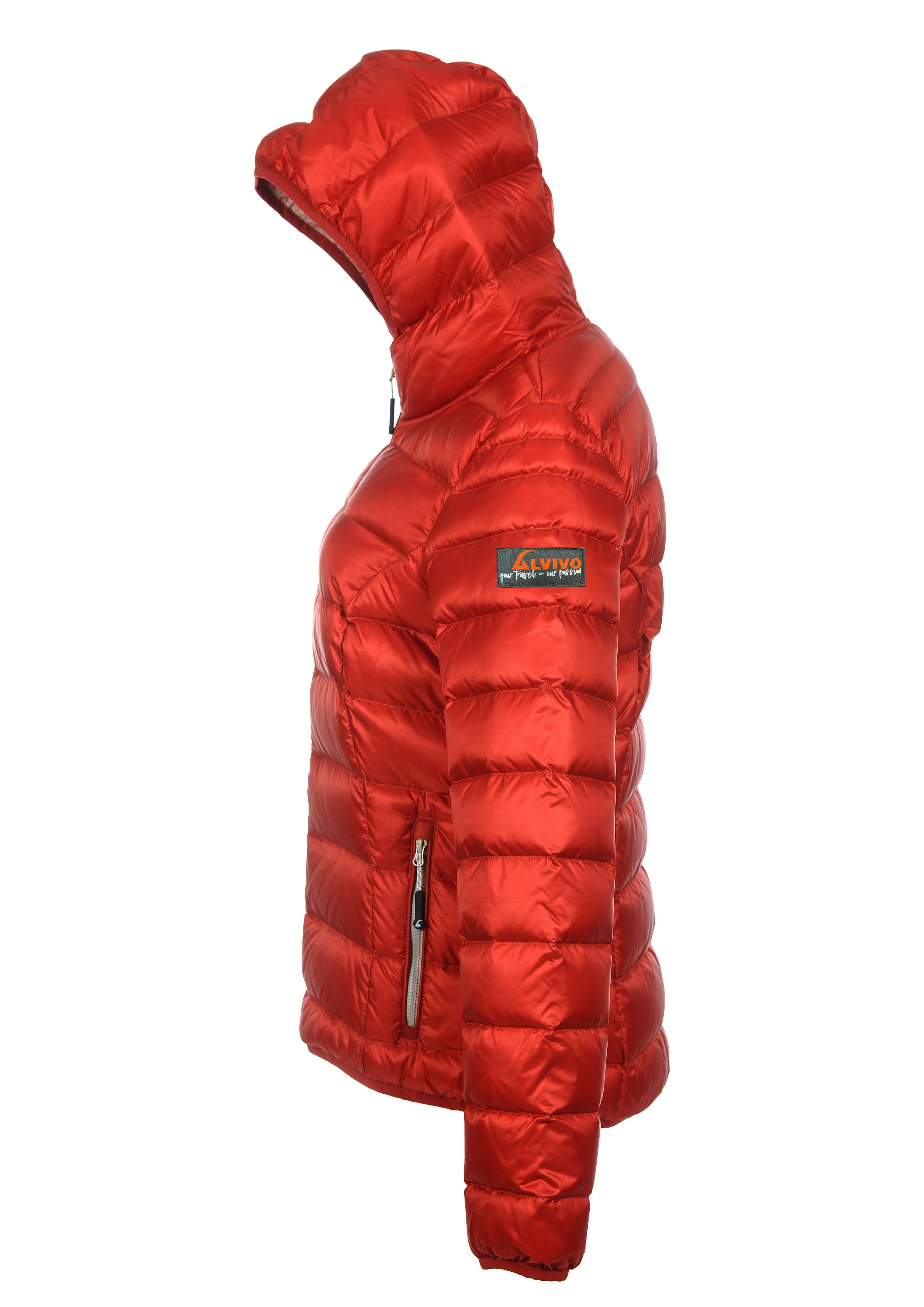 Alvivo Belfast Daunenjacke Rot/Grau