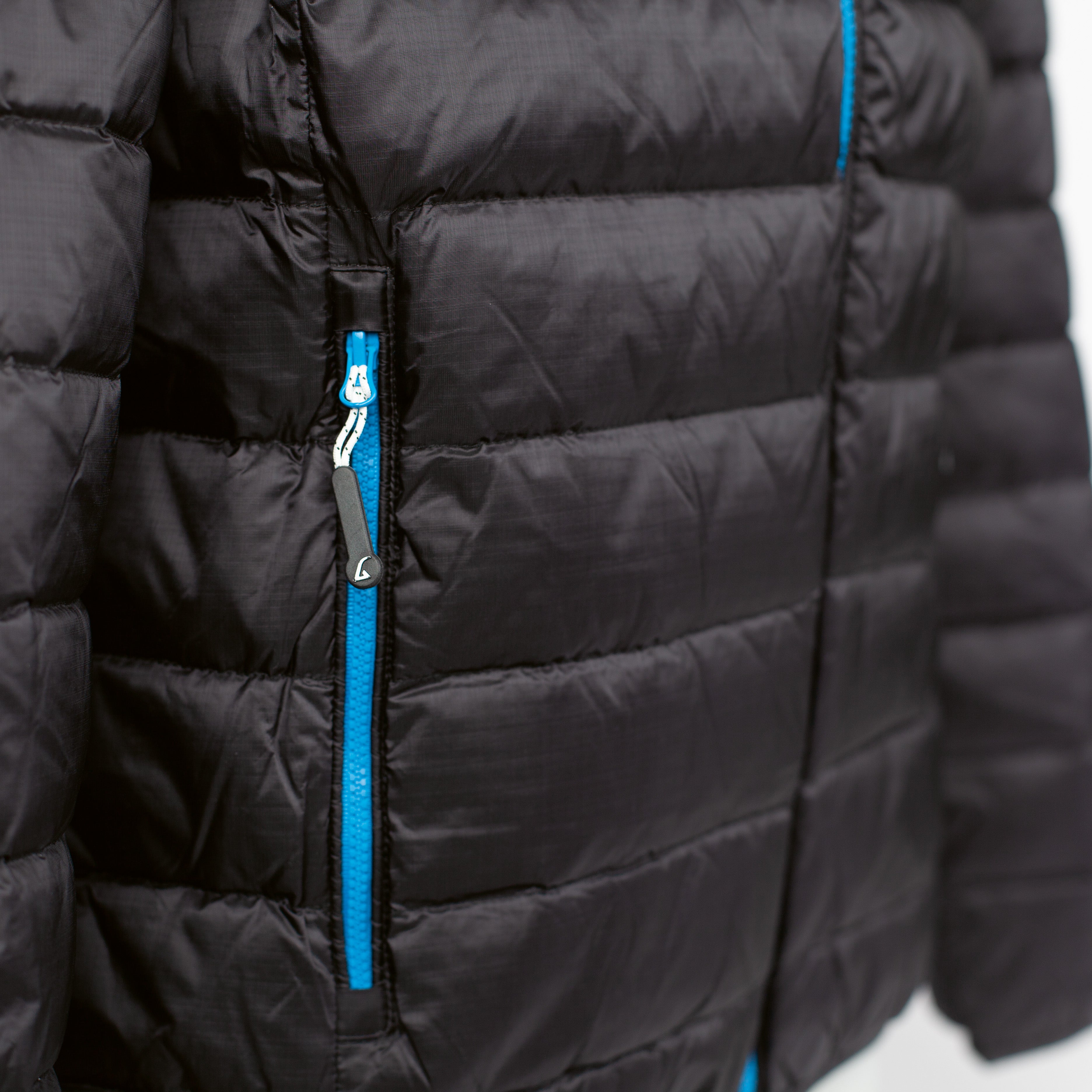 Alvivo Belfast Daunenjacke Schwarz/Türkis