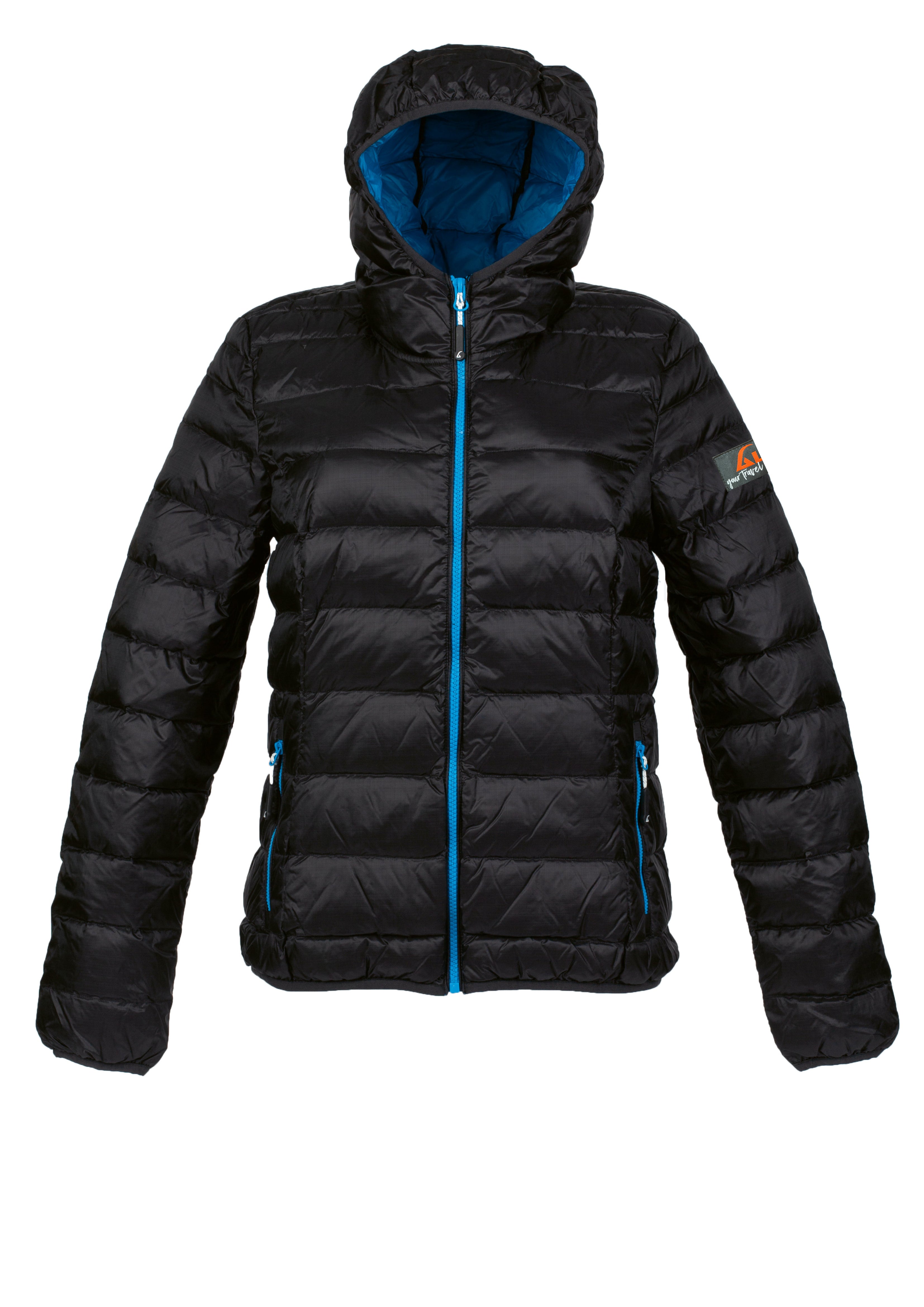 Alvivo Belfast Daunenjacke Schwarz/Türkis