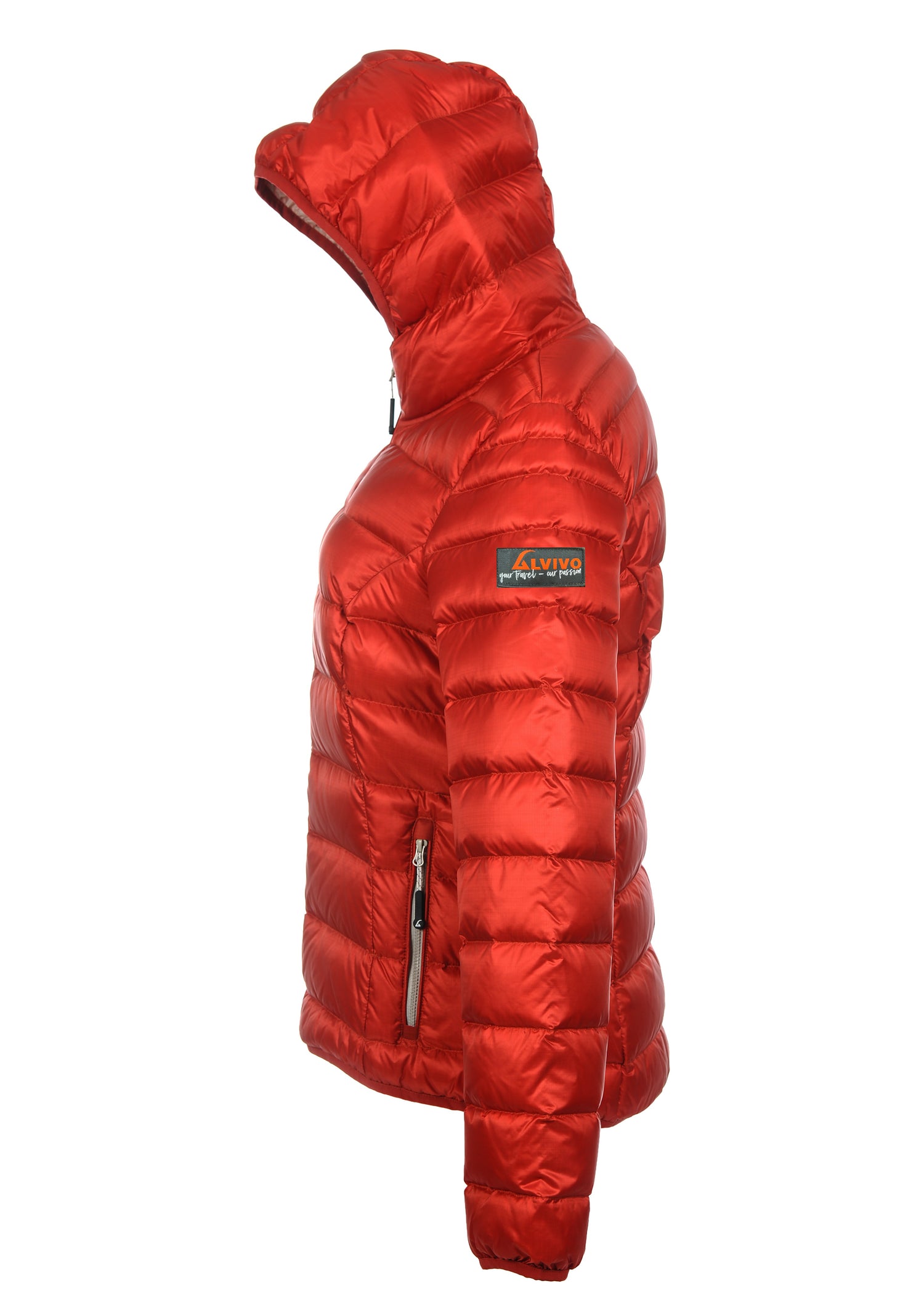 Alvivo Belfast Daunenjacke Rot/Grau 