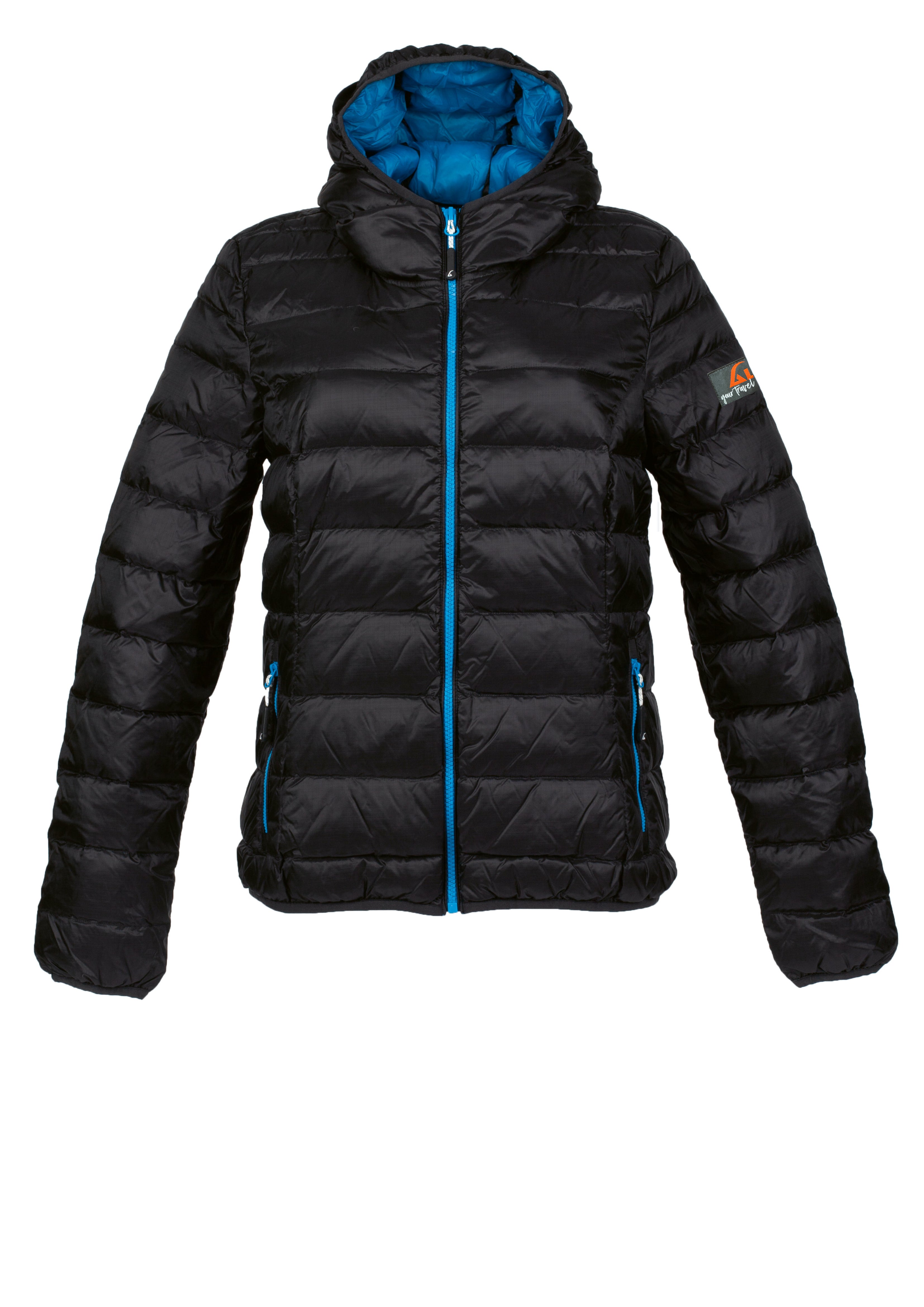 Alvivo Belfast Daunenjacke Schwarz/Türkis 