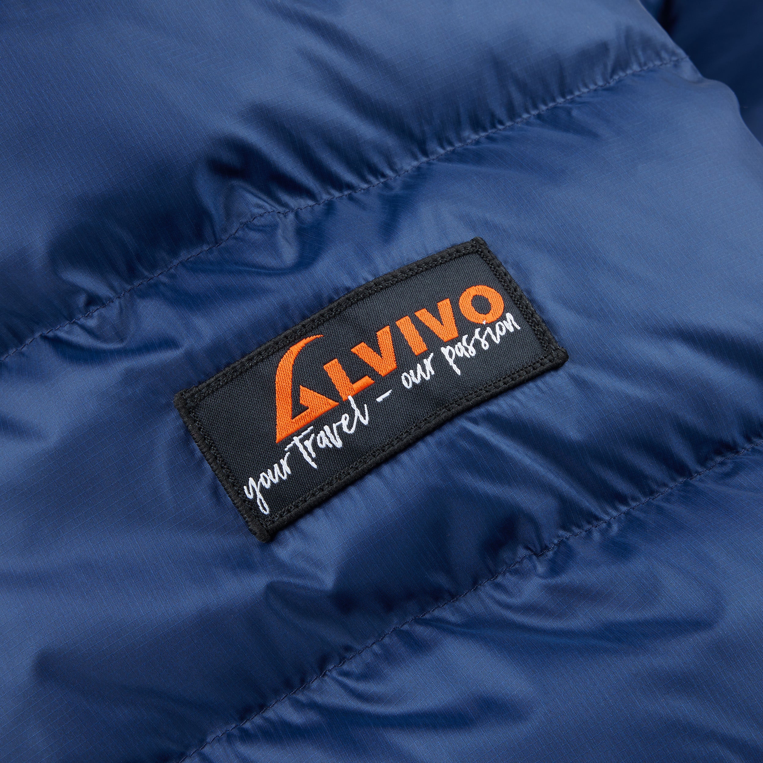 Alvivo Nuuk Daunenjacke blau/rot 