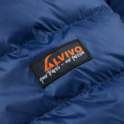 Alvivo Nuuk Daunenjacke blau/rot 
