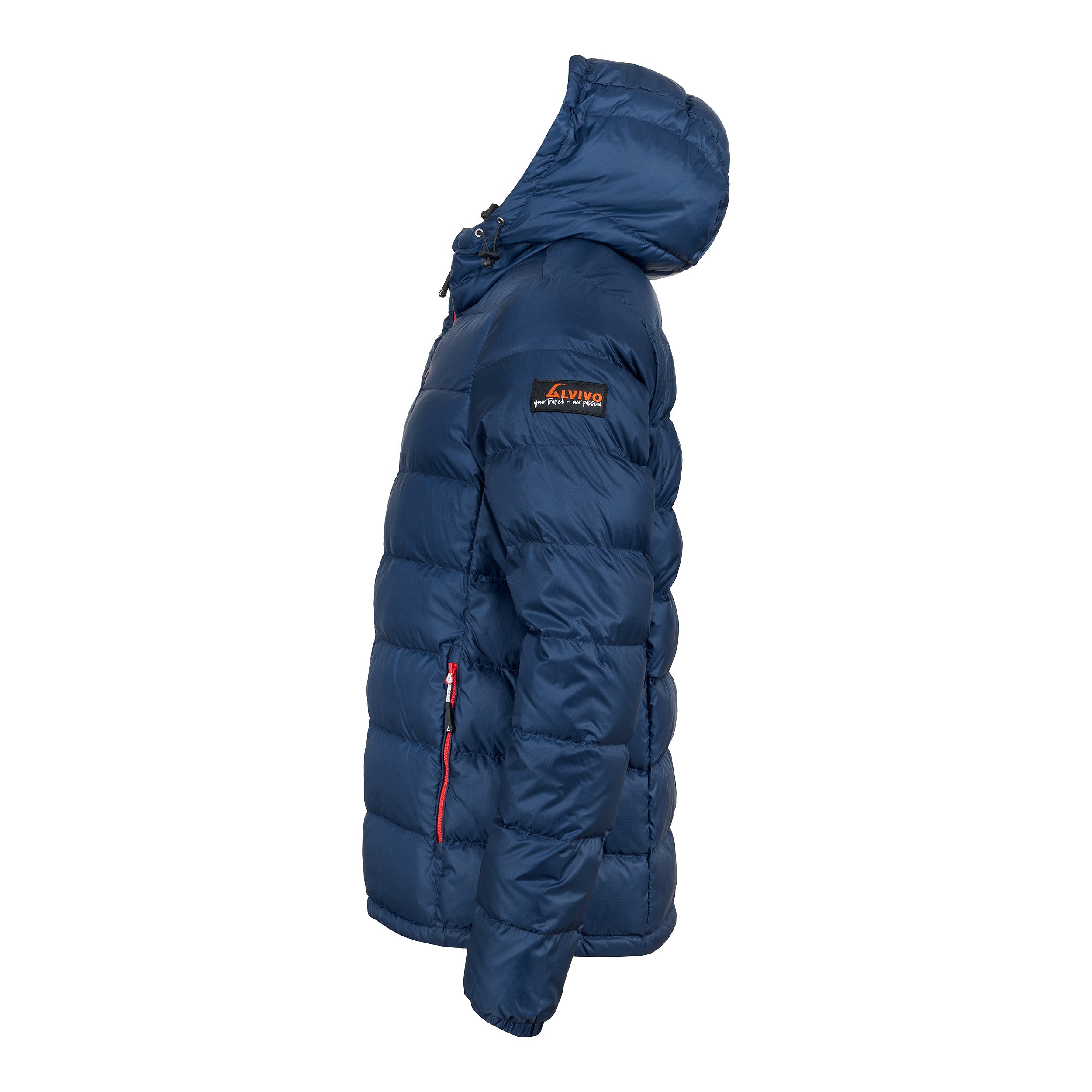 Alvivo Nuuk Daunenjacke blau/rot 